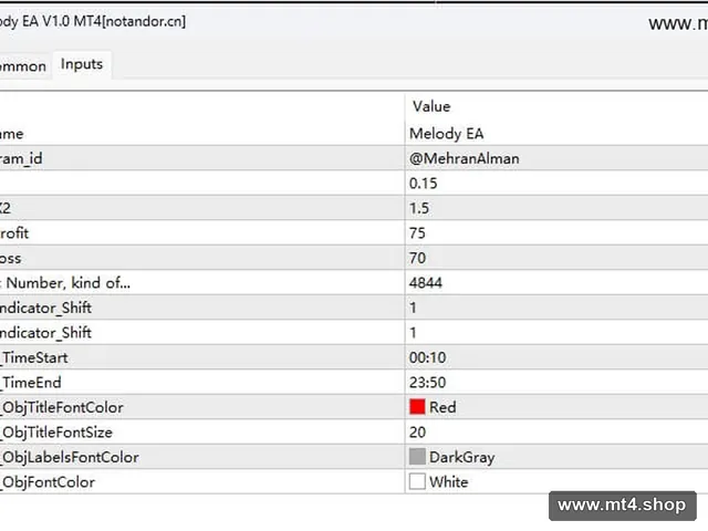 Melody EA V1.0 MT4