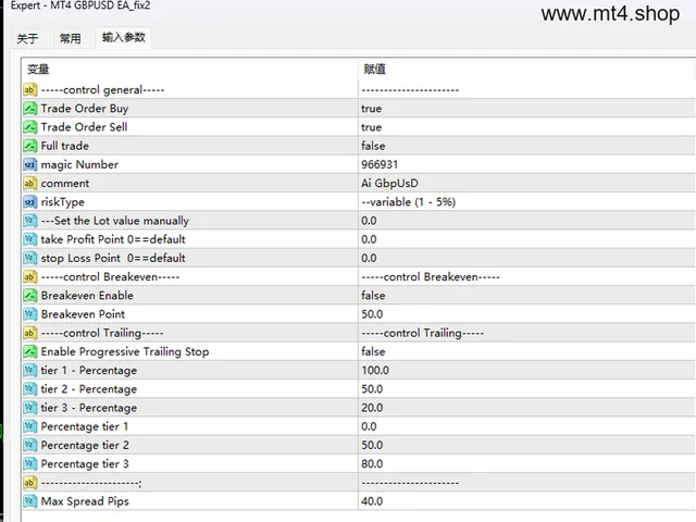 MT4 GBPUSD EA_fix