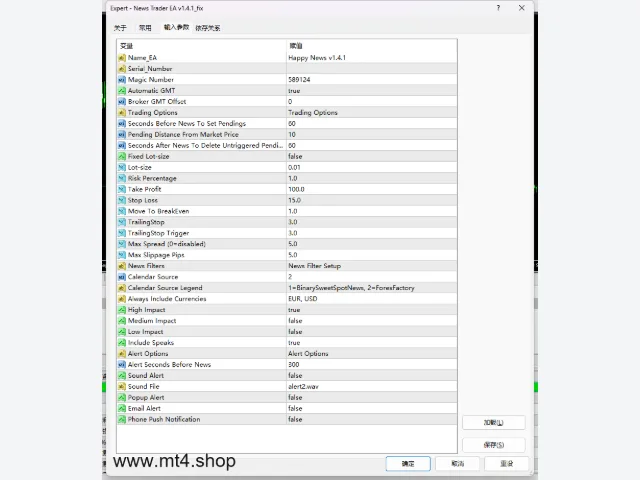 News Trader EA v1.4.1_fix 图片 2