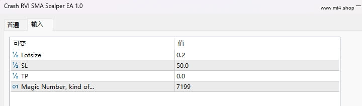 Crash RVI SMA Scalper EA