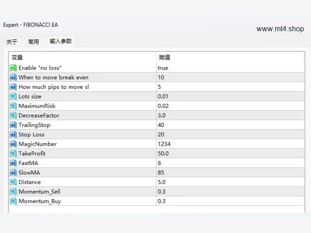 FIBONACCI EA 源码 图片 2