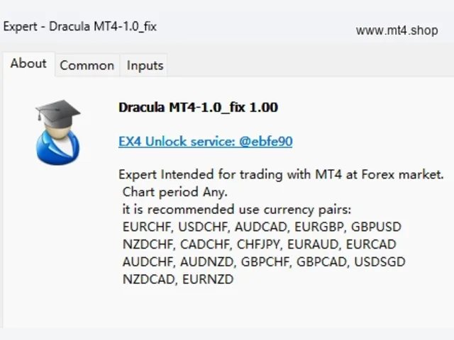 Dracula EA MT4 no DLL 图片 3