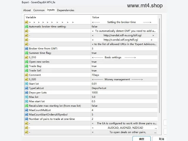 SevenDaysEA MT4_fix 图片 2