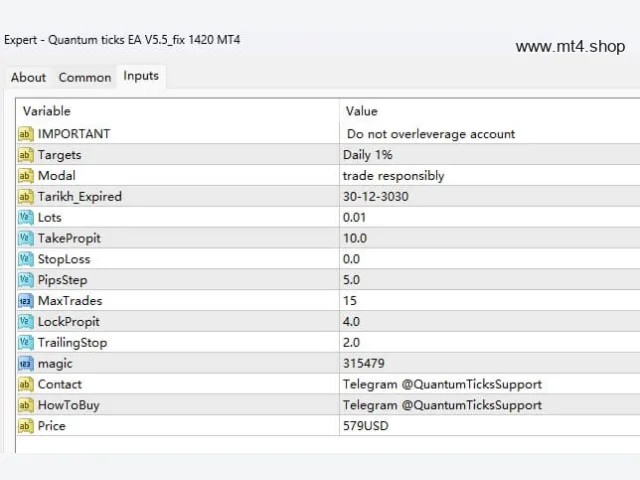 Quantum ticks EA V5.5_fix 1420 MT4 图片 2