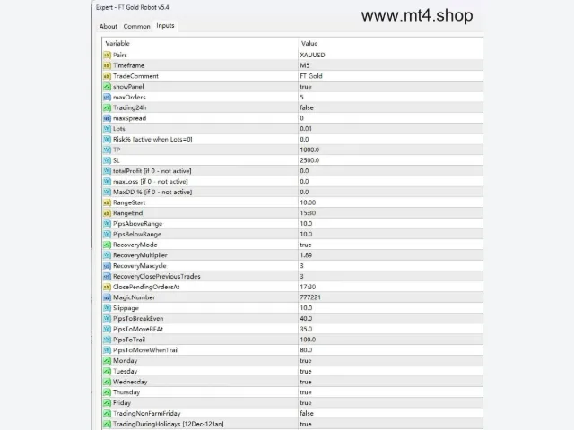 FT Gold Robot v5.4 图片 2