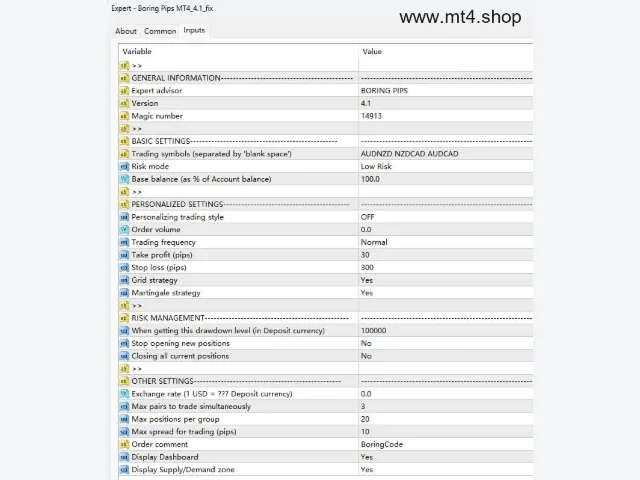 Boring Pips MT4_4.1_fix 图片 2