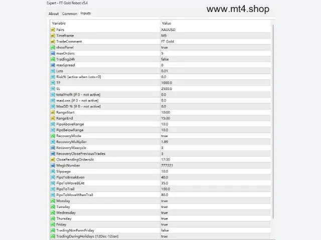 FT Gold Robot v5.4 图片 2