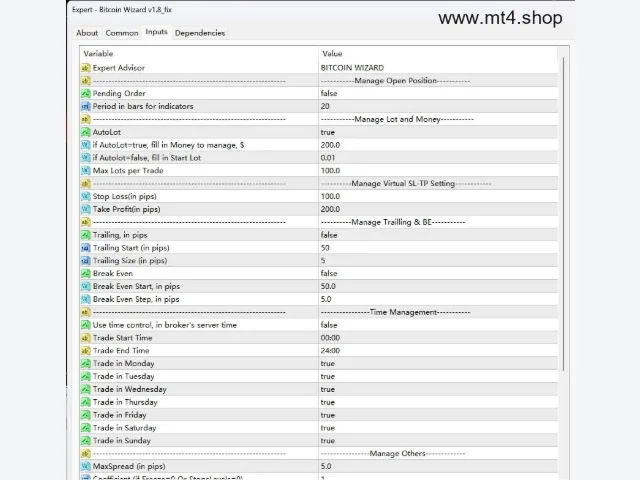 Bitcoin Wizard MT4 v1.8 1421+ 图片 2