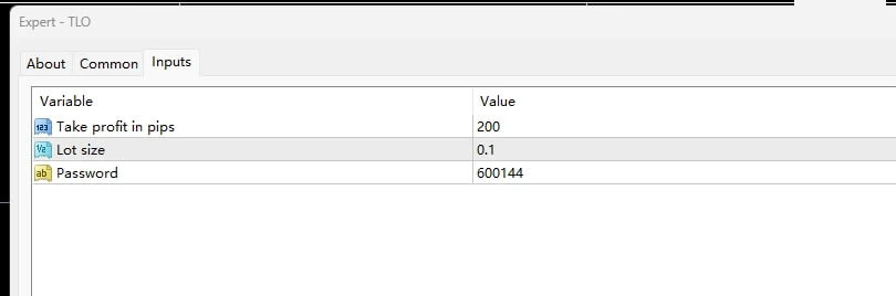 TLO XAUUSD M5 password 600144