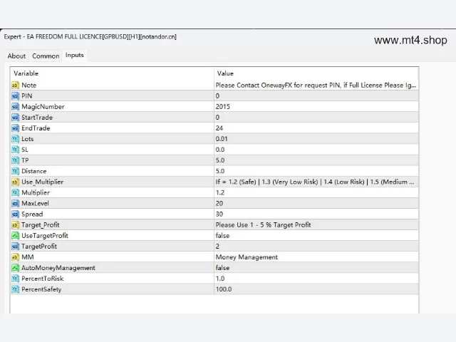 EA FREEDOM FULL LICENCE[GPBUSD][H1] 图片 2