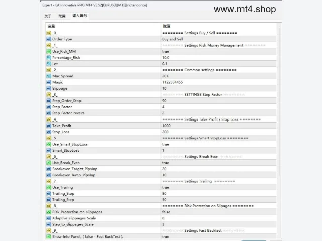 EA Innovative PRO MT4 V3.52 图片 4
