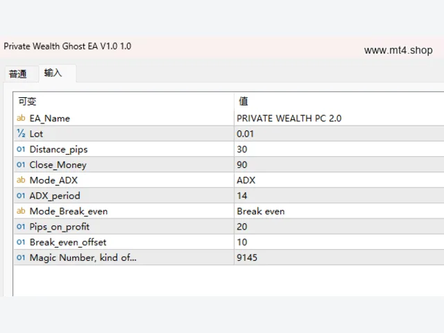 Private Wealth Ghost EA V1.0 图片 3