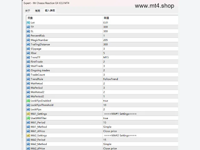 Mr Cheese Reaction EA V2.3 MT4 图片 3