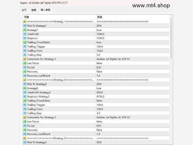 AI Golden Jet Fighter GTX MT4 v1.71 图片 3