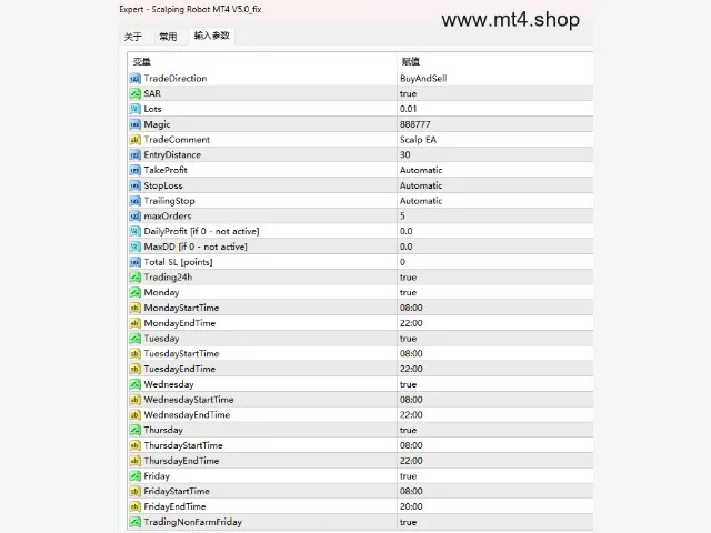 Scalping Robot MT4 V5.0_fix 图片 3