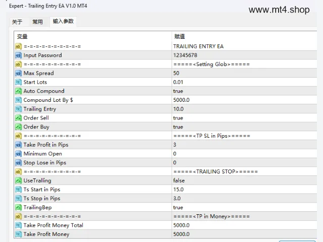 Trailing Entry EA V1.0 MT4 图片 3