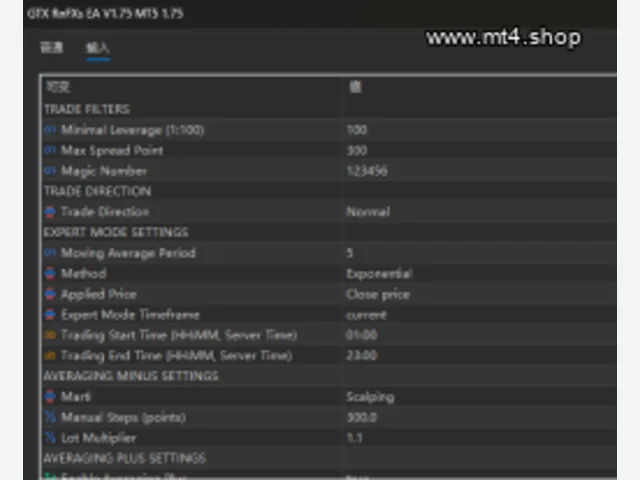 GTX RnFXs EA V1.75 MT5 图片 2