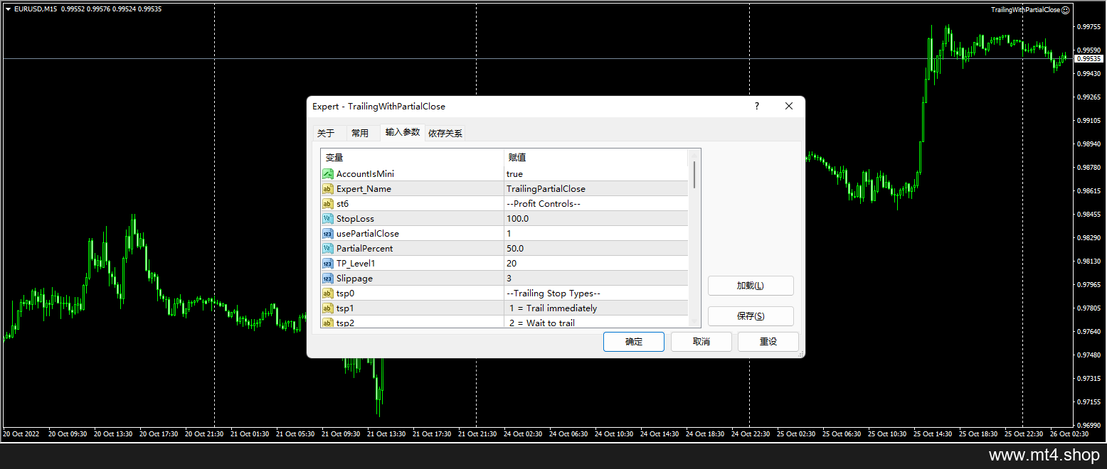 TrailingWithPartialClose 源码