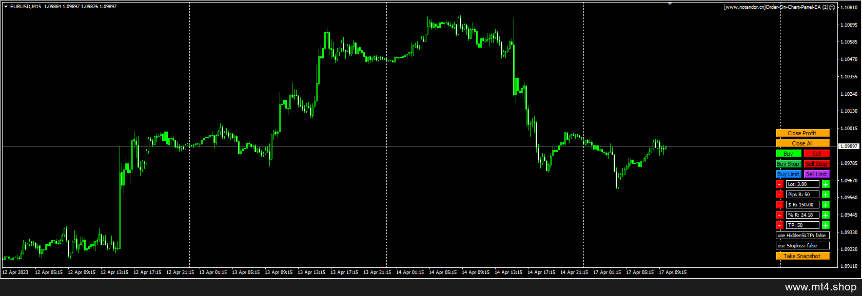Order-On-Chart-Panel-EA